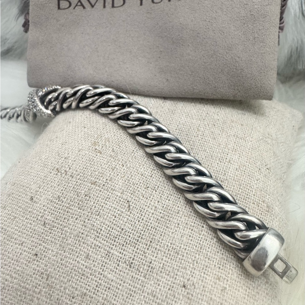 David Yurman Diamond X Lyrica Bracelet .925 - Picture 10 of 11